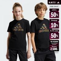 ราคา adidas ไลฟ์สไตล์ เสื้อยืดพิมพ์ลายพราง เด็ก สีดำ IZ0421 (22435333173)