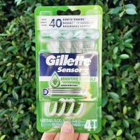 ราคา ชุดมีดโกน ยิลเลตต์ เซนเซอร์ทรี สำหรับผิวแพ้ง่าย Gillette Sensor3 Sensitive Mens Disposable 4 or 8 Razors (1382706575)