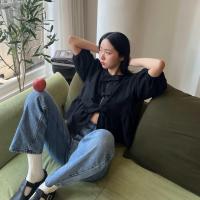 ราคา Theremin Fay blouse เสื้อแขนพองดีเทลผูกโบว์ด้านหน้า black (23076493752)