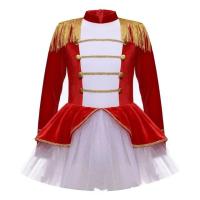 ราคา Clearance sale Kids Girls Halloween Circus Ringmaster Cosplay Costume Long Sleeve Mesh Tutu Leotard Dress For Festival Theme Party (21417627449)