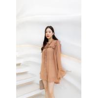 ราคา ส่งเร็วพิเศษ ZO057 TARA Dress มินิเดรส แขนยาว ดีเทลแขนกระดิ่ง กระดุมหน้า คอปีน แต่งระบาย เพิ่มความน่ารัก ฟรุ้งฟริ้ง ผ้าชีฟอง ผ้าใส่สบาย ไม่ร้อน เดรสออกเดท (17248529824)