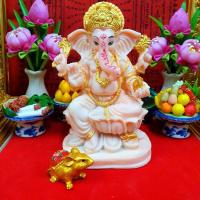 ราคา พระพิฆเนศอินเดีย ปางปลดหนี้ประทานทรัพย์ เสริมโชคลาภเงินทอง หน้าตัก3นิ้ว สูง15ซม มีหลายสีให้เลือกบูชา (11350485655)