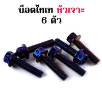 ราคา น็อตยึดโช้คหน้า น็อตจับโช้คหน้า 6 ตัว Tena ทุกปี หัวเจาะ หัวเฟือง เลสแท้ 100 8X45 2ตัว 8X35 4 ตัว (21379685320)