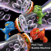 ราคา Fan Dinosaur Bubble Machine in Bubble Handheld Electric Dinosaur Bubble Machine Bubble Dinosaur Pool Toys (22123433462)