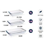 ราคา ถาดแก้ว ถาดจานอบ ถาดอบอาหาร แก้ว ผลิตจากแก้วเนื้อหนา สามารถเข้าไมโครเวฟได้ เข้าเตาอบได (22949185947)