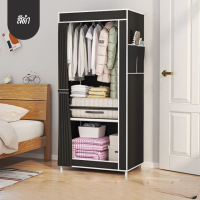 ราคา ตู้เสื้อผ้า 1บล็อค ตู้เสื้อผ้าDIY 1ราวแขวน1ช่องวาง ผ้ากันน้ำ ตู้เสื้อผ้าขนาดเล็ก (22509578900)