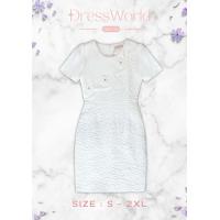 ราคา S 2XL 1225 งานป้าย Dress World เดรสสีพื้น ลายดอก ช่วงบนแต่งดอก 3D น่าร๊ําก ดูแพงสุดๆ เลยจ้า (22091697488)
