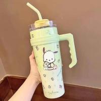 ราคา แก้วน้ำสเตนเลสเก็บความเย็น ขนาด 40 ออนซ์ แก้วพร้อมหลอดดูด ที่จับ ลายซานริโอ้ (21988040788)