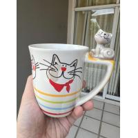 ราคา แก้วมัค หูจับรูปสัตว์เซรามิค ลายแมว ขนาด 4 2x3 75นิ้ว แก้วกาแฟสำหรับเป็นของขวัญ ของแต่งบ้าน ออกใบกำกับภาษีได้ (21762393359)