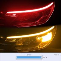 ราคา 2 Lines Flexible Car Daylight Running Light 12V LED DRL Car Turn Signal Light Auto Headlights Daylight (21981127217)