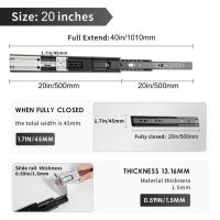 ราคา รางสไลด์ลิ้นชัก รางลิ้นชักซ่อน SOFT CLOSE ลิ้นชัก รางสไลด์ รางลิ้นชัก 2ตอน 3ตอน ปิดนุ่มนวล กดกระเด้ง ต่อคู่ (21784075097)