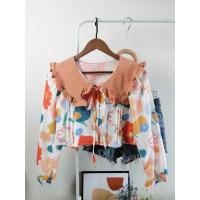ราคา WS215 เสื้อผ้าแฟชั่นผู้หญิง คอปกแต่งระบาย แขนยาวน่ารัก ลายดอก ผ้าดีใส่สบาย น่ารักใส่เที่ยวได้ (22553165566)