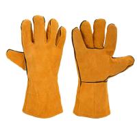 ราคา ถุงมือช่างเชื่อม ถุงมืองานเชื่อม หนังแท้ ทนความร้อน ถุงมือเชื่อมเหล็ก (23115633605)