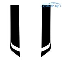 ราคา สติกเกอร์ติดฝากระโปรงรถยนต์ไวนิลลายรถแข่งสติกเกอร์ติดการตกแต่งฝากระโปรงแบบ DIY จำนวน2ชิ้น (20829103864)