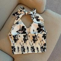 ราคา ฤดูร้อน ใหม่ เซ็กซี่ คอวี พิมพ์ลายดอกไม้ ผู้หญิง เสื้อกล้าม เปลือย สายคล้อง เสื้อกั๊ก สตรีทสไตล์ สลิมฟิต แจ๊กเก็ตตัวยาวสั้น (23060140628)