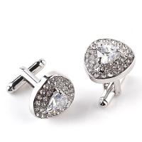 ราคา Fashion Luxury Crystal Cufflinks 3 Colors To Choose White Purple Black High Quality Rhinestone Design (8148404390)