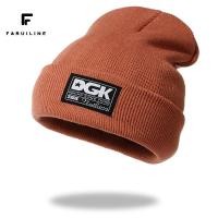 ราคา FARUILINE STORE หมวกไหมพรม ผู้ชาย ผู้หญิง หมวกสกี หมวกถักสวมหัว DGK หมวกบีนนี่ (23048330865)