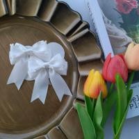 ราคา โบว์ติดผมนักเรียนสีขาว ราคา 1คู่ (23068638128)