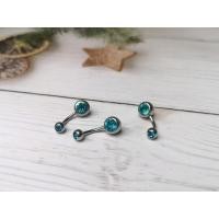 ราคา จิวสะดือสแตนเลสแท้ จิวหูสแตนเลสแท้ Navel 2 CZ STONE Korean earring navel CZ Stainless Steel ascessories (10693913981)