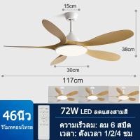 ราคา GOGEOUS 46 56นิ้ว โคมไฟพัดลมเพดาน สูง 30ซม พัดลมโคมไฟแขวน พัดลมเพดาน หรี่แสงได้ 3 สี 6 สปีด พัดลมติดเพดาน พัดลมเพดานมีไฟ ใบพัดลม 5 ใบ พัดลมติดเพดาน โคมไฟพัดลมเพดาน ขนาดใหญ่ (22557742704)