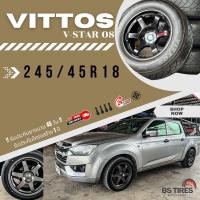 ราคา ยางรถยนต์ VITTOS ส่งฟรี 245 45 18 275 40 18 255 50 18 265 60 18 235 45 18 265 40 18 ยางซิ่งรถกระบะขอบ18 ยางใหม่ปี 24 ยางรถยนต์ขอบ18 จำนวน 1 เส้น (22612213470)