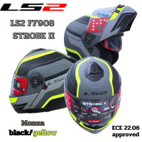 ราคา หมวกกันน็อคยกคาง LS2 รุ่นff908 strobe II มีแว่นกันแดดในตัว แว่น2ชั้น รองรับหูฟังบลูทูธ ECE 22 06 (22120477978)