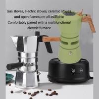 ราคา 120ml 2 ถ้วยวาล์วคู่ Moka Pot อลูมิเนียม Moka Pot เครื่องชงกาแฟสำหรับ Home Cafe (21089411570)