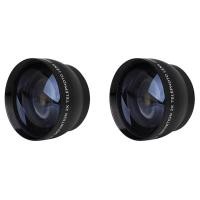 ราคา 2 Pcs 52mm 2X Magnification Telephoto Lens for AF S 18 55mm 55 200mm Lens Camera (23007314134)