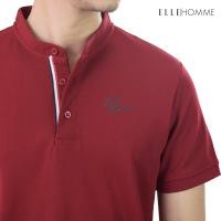 ราคา ELLE HOMME เสื้อโปโลคอจีน แขนสั้น สกรีนโลโก้ ELLE HOMME สวมใส่สบายได้รูปทรงสวย W8K904 (22477675475)