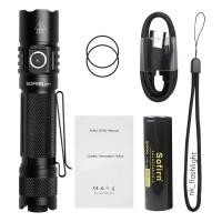 ราคา Sofirn ไฟฉายยุทธวิธีใน3800lm SP35T USB C ชาร์จไฟได้ XHP50B ไฟฉาย LED พร้อมสวิตช์คู่ตัวบ่งชี้พลังงาน ATR (21606543807)
