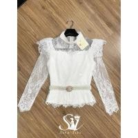 ราคา ชุดไทย Sirasiri เสื้อลูกไม้ ร 5 ชุดไทยออกงาน ชุดรัชกาลที่5 ผ้าถุงสำเร็จรูปสีชมพู เสื้อลูกไม้สีขาวแขนยาว (22934446615)