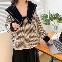 ราคา เสื้อคลุมคาร์ดิแกนผ้าทวิตทรงสวยแต่งลายทอแน่นๆ เสื้อกันหนาวผ้าทวิตสไตล์เกาหลี (21494178295)