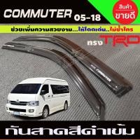 ราคา คิ้วกันสาดประตู กันสาด คิ้วกันสาด คิ้ว ดำทึบ ทรงTRD โตโยต้า รถตู้ โหม่งน้อย Toyota Hiace commuter 2005 2014 2018 ใส่ร่วมกันได้ (22371277220)