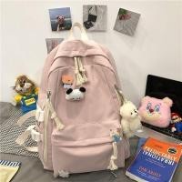 ราคา กระเป๋านักเรียนหญิงมัธยมน่ารักผู้ชายสีเขียวสีดำกระเป๋าเป้สะพายหลัง (22911157730)