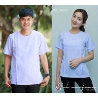 ราคา เสื้อกาวน์ขาว เสื้อกาวน์สั้น คอกลม ผ้าวาเลนติโน่ ไม่มีโลโก้ มุกยูนิฟอร์ม (17917296367)