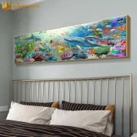 ราคา งานปักครอสชุดเย็บปัก11CT งานปักเต็มพื้นทะเลแบบ DIY (22112254625)