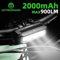 ราคา OFFBONDAGE จักรยานไฟ 900 ลูเมนจักรยานไฟ USB ชาร์จไฟหน้าจักรยานแบบชาร์จไฟไฟฉายกันน้ำ IPX5 อลูมิเนียม Mtb จักรยานมัลติฟังก์ชั่จักรยานอุปกรณ์เสริมไฟหน้า (23054756360)