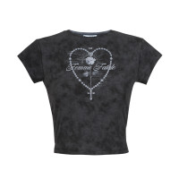 ราคา kome girls เสื้อยืด no mercy collection (23116133785)