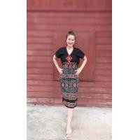 ราคา เดรสพื้นเมืองผ้าฝ้ายพิมพ์ลาย สวยหรู ดูแพง มีไซส์สาวอวบคะ (7514346941)