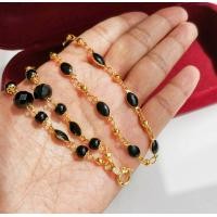 ราคา สร้อยคอห้อยพระ สร้อยคอคล้องพระผู้หญิง สายสร้อยสังวาลลายเมล็ดแตงโมลงยาสีดำประดับคริสตัลงานทองชุบ24K ตะกิ๊บล็อคเปลี่ยนจี้เปลี่ยนพระง่ายดีไซน์เก๋ทันสมัย (23116272984)