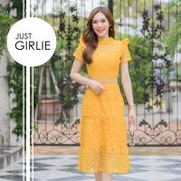 ราคา คอลเลคชั่นสีเหลือง เดรสสีเหลือง ชุดอองาน เดรสลูกไม้ ธีมเหลือง มัสตาร์ด ชุดใส่ทำงาน มีไซส์ S M L XL (22334769901)