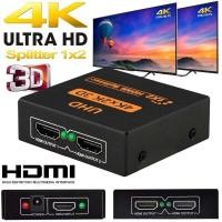 ราคา HDMI Splitter In 1 Out 2 พร้อมด้วย Power Adapter Splitter รองรับ HDMI 2160p 3D 4k (15047162243)
