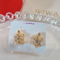 ราคา ต่างหูแป้นเต่าพลอย คนแพ้ง่ายใส่ได้ (20624080433)
