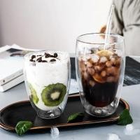 ราคา แก้วกาแฟ แก้วสองชั้น แก้ว แก้วใสสองชั้น แก้วน้ำ Double Wall Glass ใส่ได้ทั้งร้อนเย็น แก้วใส (5911932532)