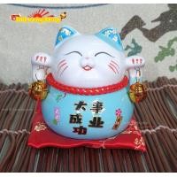 ราคา แมวกวัก แมวนำโชค แมวสไตล์ญี่ปุ่น สูง 3 5 นิ้ว กวักโชคลาภเงินทอง เรียกลูกค้า มี6สี เซรามิค 0201903 x (15815119555)