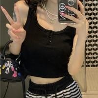 ราคา สีเทา เล็ก สายคล้อง เสื้อกั๊ก ผู้หญิง ใส่ตัวใน ฤดูร้อน 2024 ใหม่ แขนกุด บริสุทธิ์ ผ้าฝ้าย ถัก ผ้าริบ แขนกุด แจ๊กเก็ต เสื้อท่อนบน (22895658876)