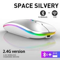 ราคา เมาส์ไร้สายแบบชาร์จไฟได้เมาส์หลังเรืองแสง LED เงียบเมาส์ออฟติคัลเเบบสาย USB เมาส์บลูทูธไร้สายแล็ปท็อป (21425338002)