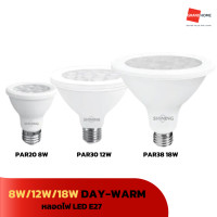 ราคา หลอดไฟ SHINING LED PAR20 8W PAR30 12W PAR38 18W แสงขาว เหลือง GRANDHOMEMART (21120227379)