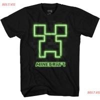 ราคา แขนสั้นพิมพ์ลาย เสื้อยืดสีดำอินเทรนด์2022 Cartoon COD การ์ตูน มายคราฟ Minecraft Neon Creeper เสื้อยืดพิม S 5XL (21835145250)