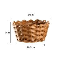 ราคา Creative หวายสานถาดผลไม้ขนาดเล็กจานติ่มซําร้านอาหารตะกร้าขนม French Fries ตะกร้าผลไม้แห้งถาด KENS ยี่ห้อ (17471883858)